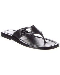By Far Zizi Leather Sandal Black