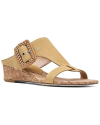 Donald Pliner Vine Leather Slide Brown Multi