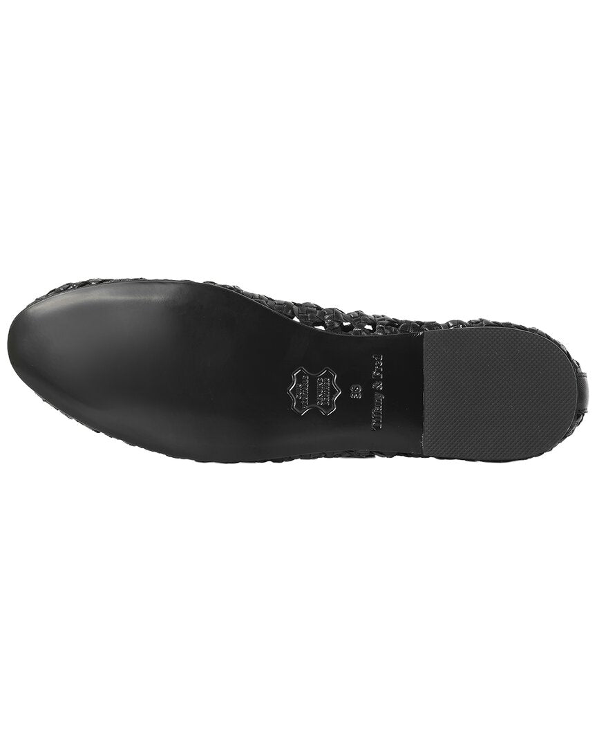 Tiffany & Fred Paris Crochet Leather Flat