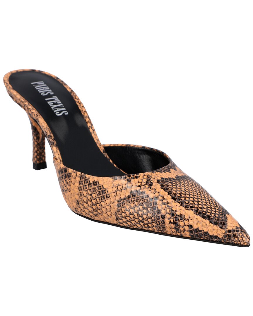 Paris Texas Kitty Leather Mule Orange 36