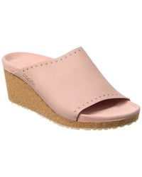 Papillio By Birkenstock Namica Rivets Narrow Leather Wedge Sandal Pink
