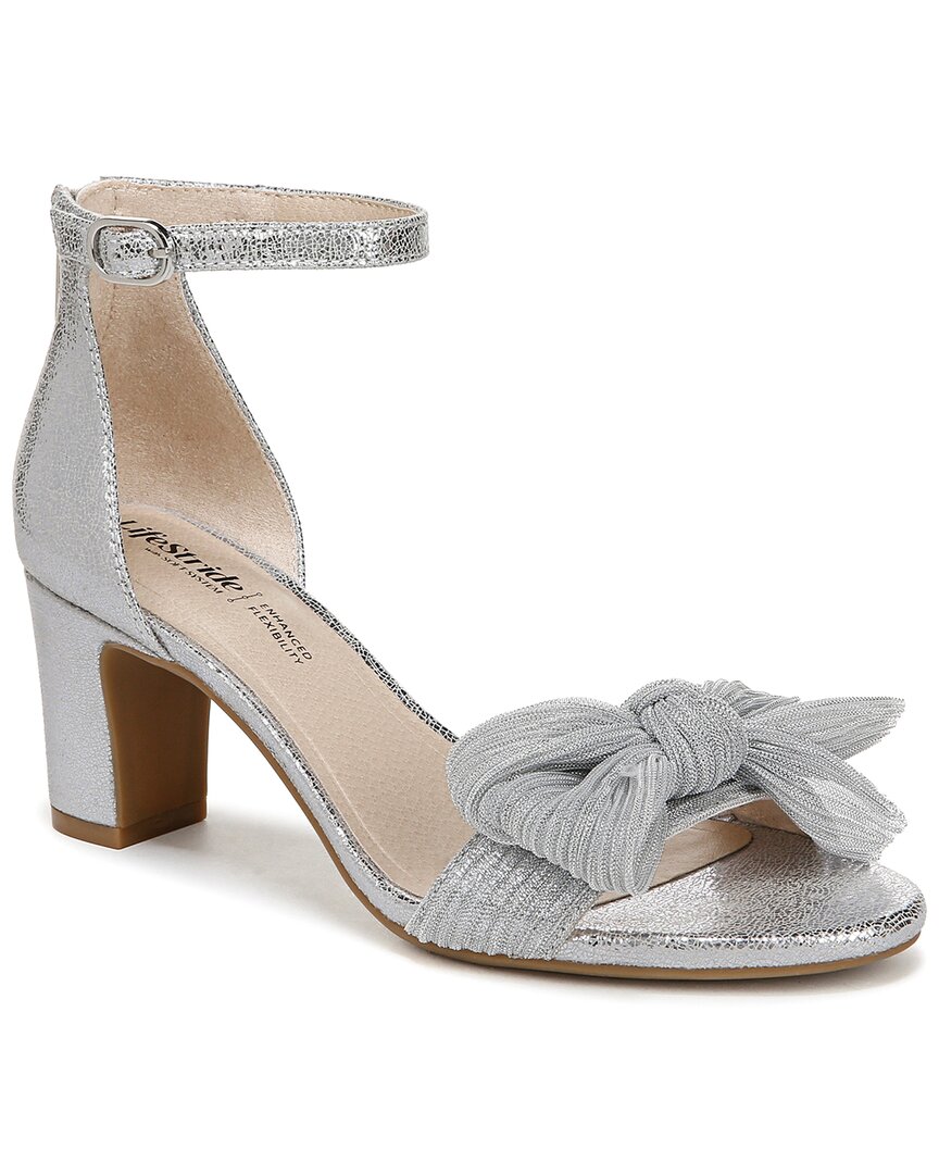 Lifestride Florence Bow Strappy Sandal 7.5 Silver