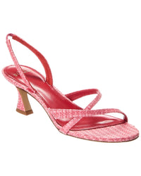 Alexandre Birman Tita Bell 60 Tweed Slingback Sandal Pink