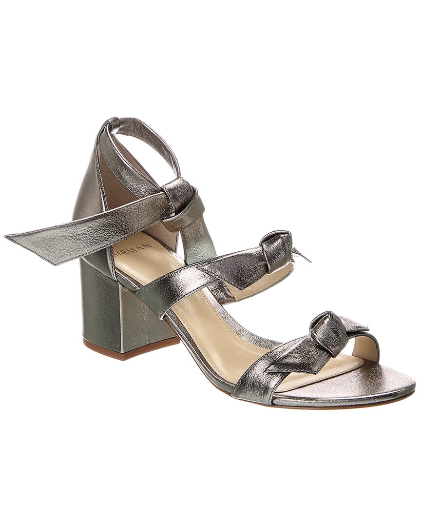 Alexandre Birman New Lolita 60 Leather Sandal Silver