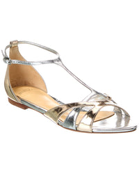 Alexandre Birman Anitta Arch Leather Sandal Silver 5.5