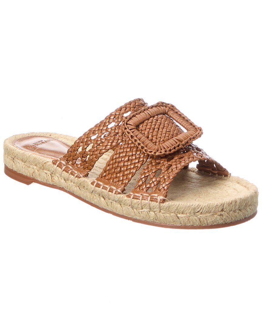 Alexandre Birman Lana Woven Leather Espadrille Brown Multi