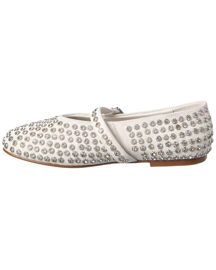 Tiffany & Fred Paris Bedazzled Suede Flat