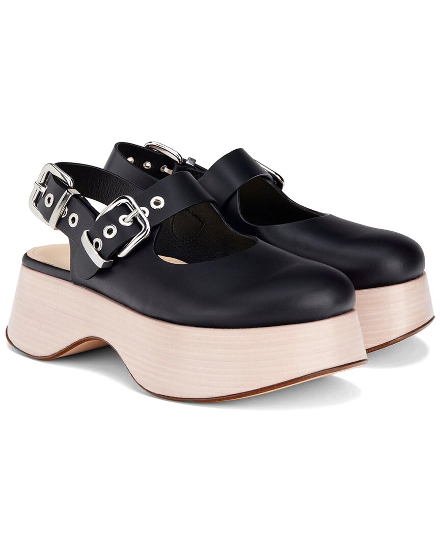 Agl Lil Sis Bebe' Leather Sandal Nero