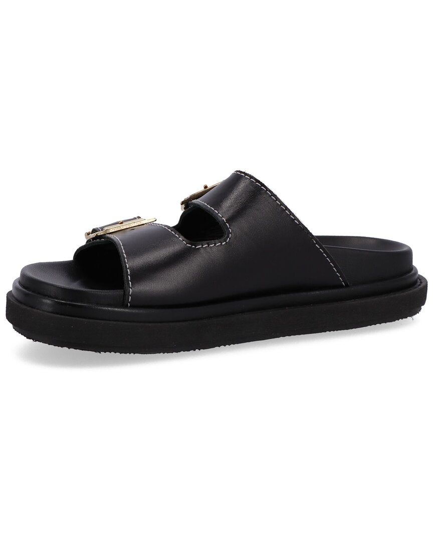 Alohas Buckle Strap Leather Sandal
