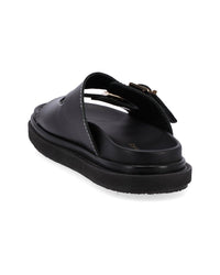 Alohas Buckle Strap Leather Sandal