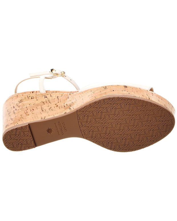 Stuart Weitzman Palmina Leather Wedge Sandal
