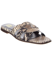 M By Bruno Magli Alessia Snake-Embossed Leather Sandal