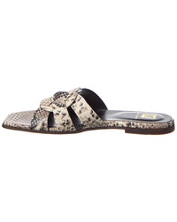 M By Bruno Magli Alessia Snake-Embossed Leather Sandal