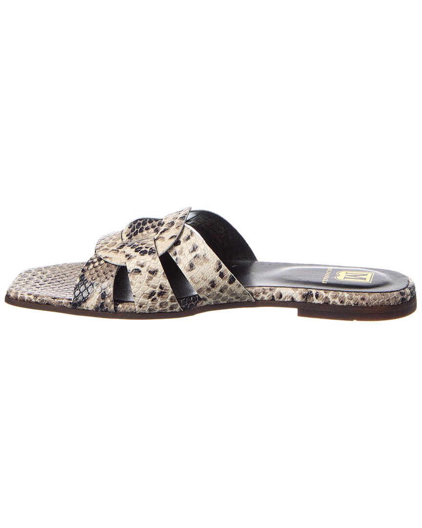 M By Bruno Magli Alessia Snake-Embossed Leather Sandal