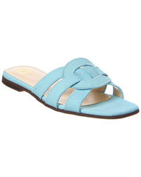 M By Bruno Magli Alessia Linen Sandal Blue