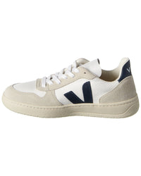Veja V-10 Suede-Trim Sneaker
