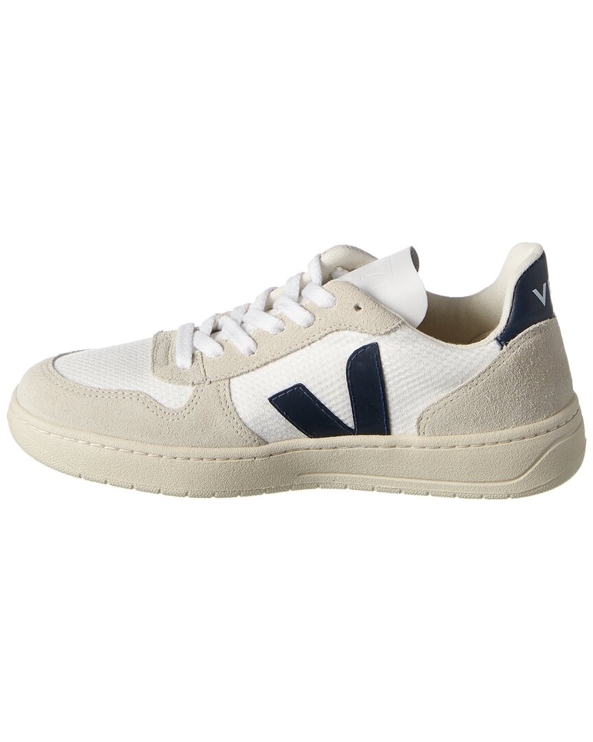 Veja V-10 Suede-Trim Sneaker