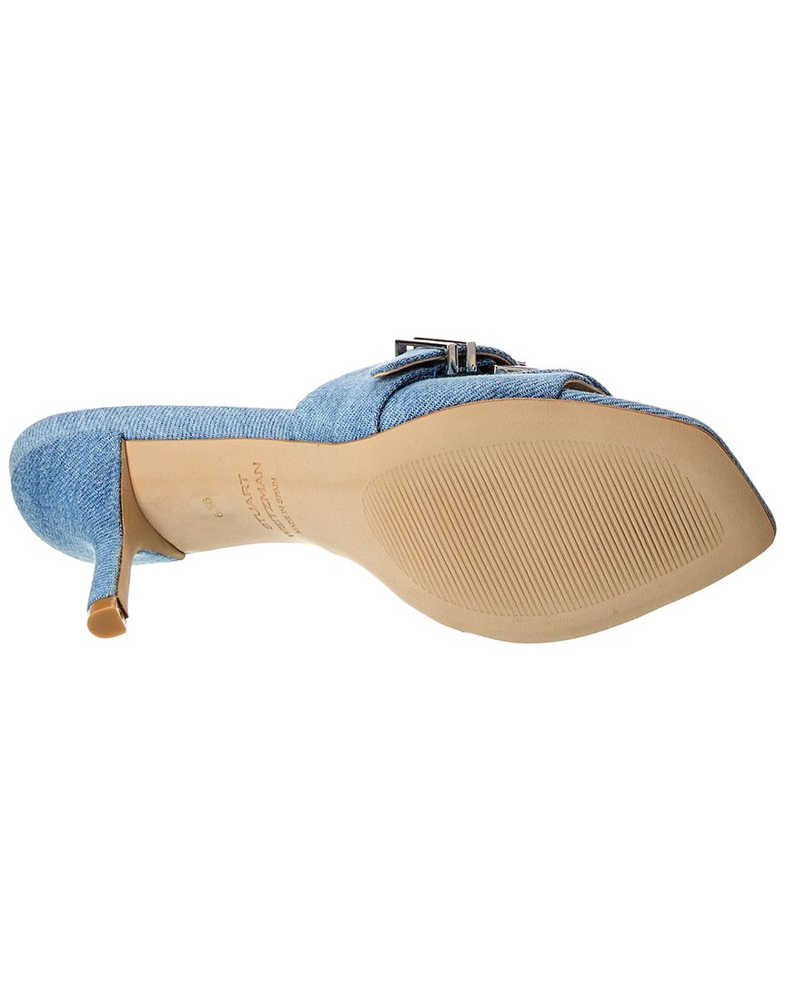 Stuart Weitzman Maverick Slide 75 Denim Sandal