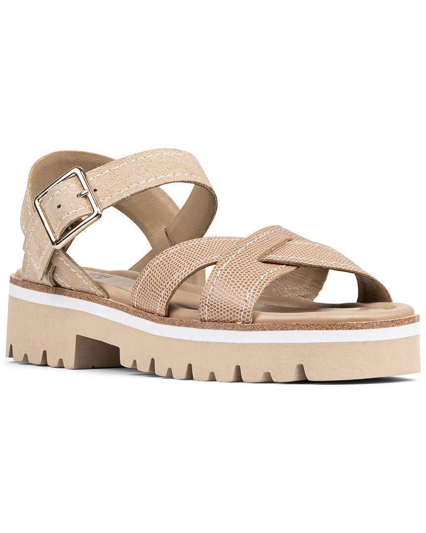 Donald Pliner Pyper Leather Sandal Brown Multi