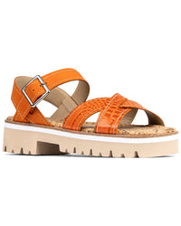 Donald Pliner Pyper Leather Sandal Orange