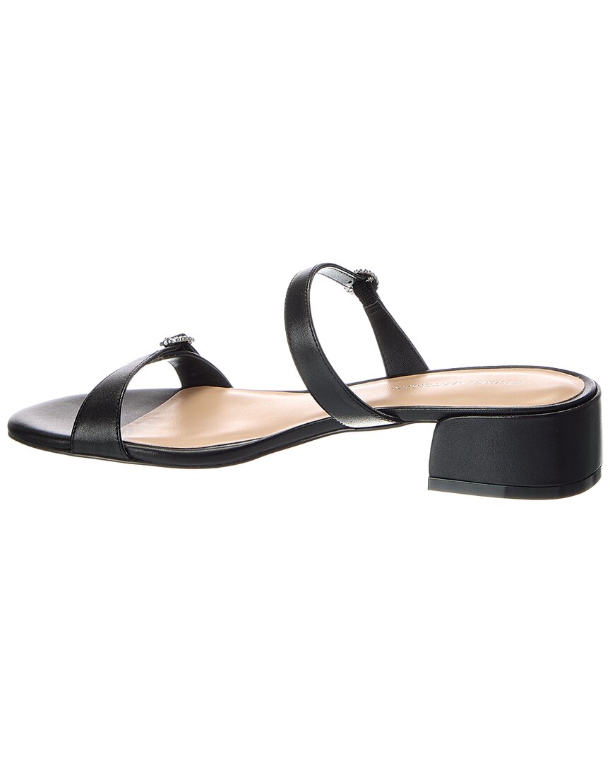 Stuart Weitzman Ginger Xtal Block 35 Leather Sandal