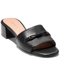 Cole Haan Cailyn Bow Mule Leather Sandal Black