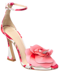 Alexandre Birman Dahlia Satin & Leather Sandal White