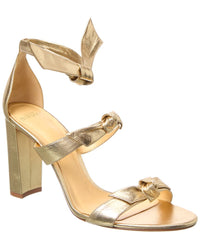 Alexandre Birman Lolita Block 90 Leather Sandal Gold