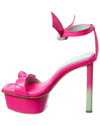 Alexandre Birman Clarita Pillar Leather Platform Sandal