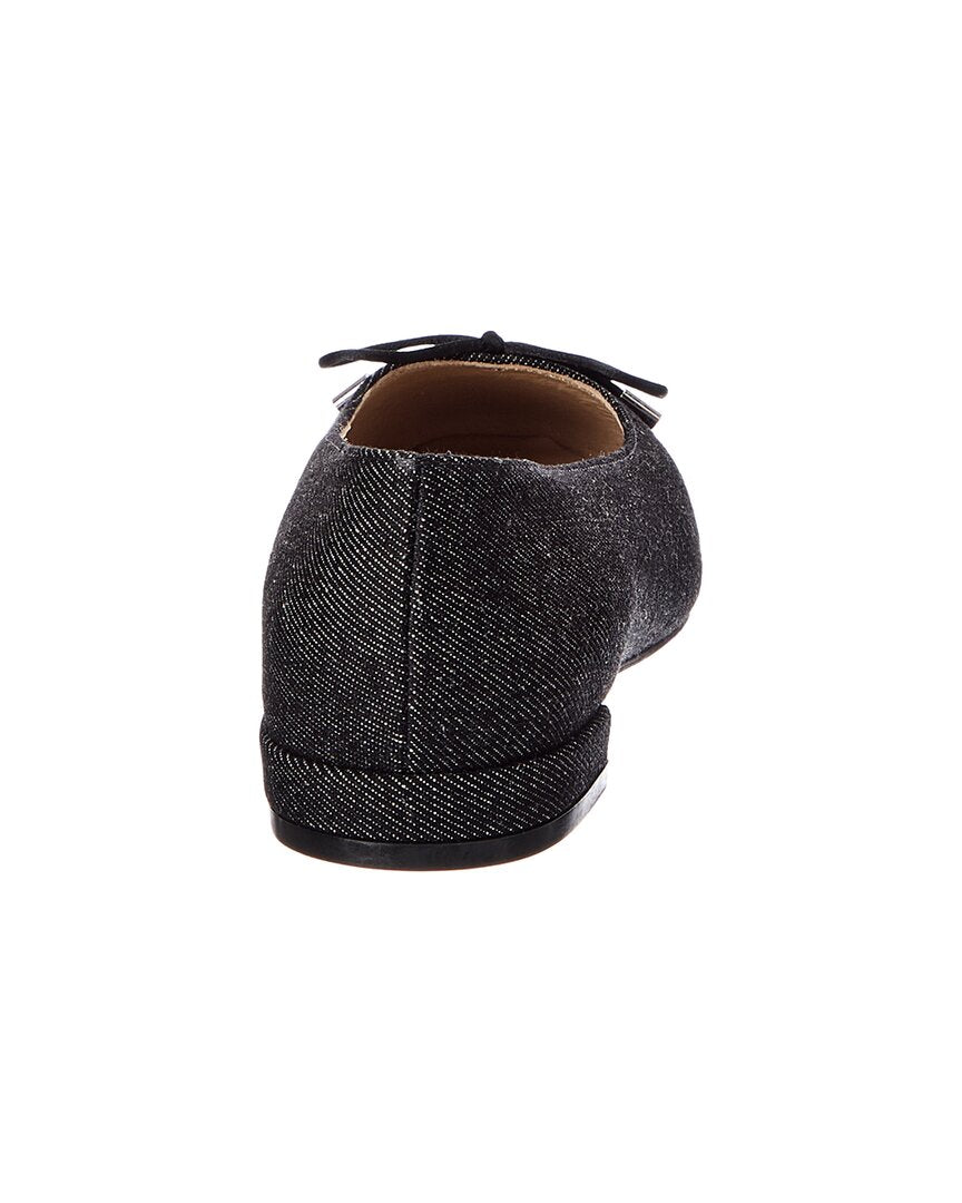 Stuart Weitzman Stuart Weitzman Sleek Bow Denim Flat