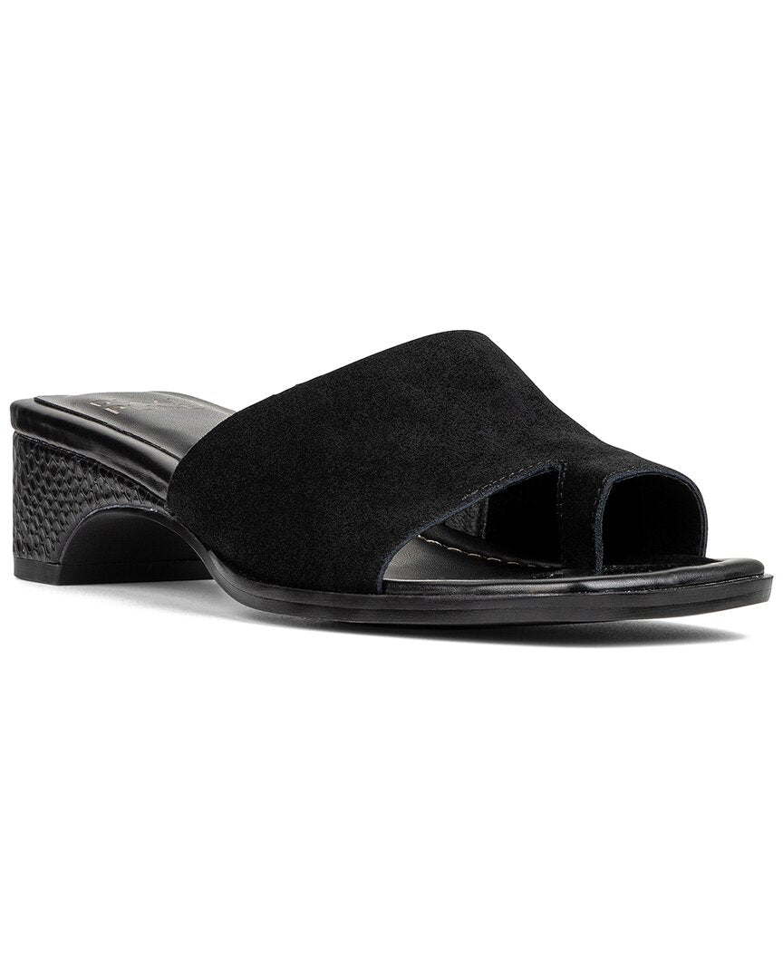 Donald Pliner Cascade Leather Slide Black