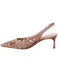 Alexandre Birman Jane Tresse 60 Leather Slingback Pump