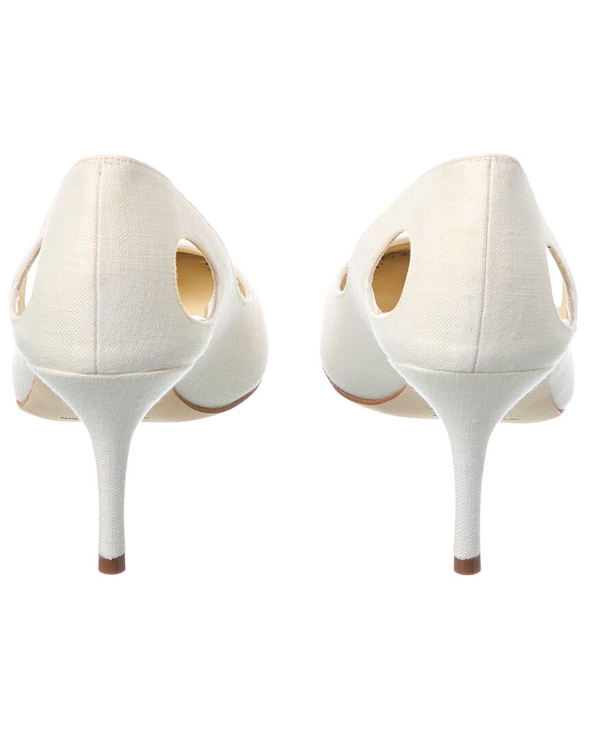 Manolo Blahnik Toplaca 70 Linen Pump (Authentic Pre-Loved)