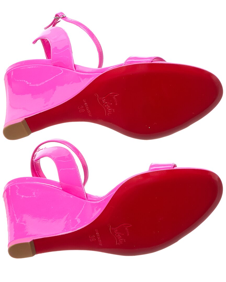 【Christian Louboutin】 Zeppa Chick Sandals Christian Louboutin | Zeppa Chick 85 pink patent wedge