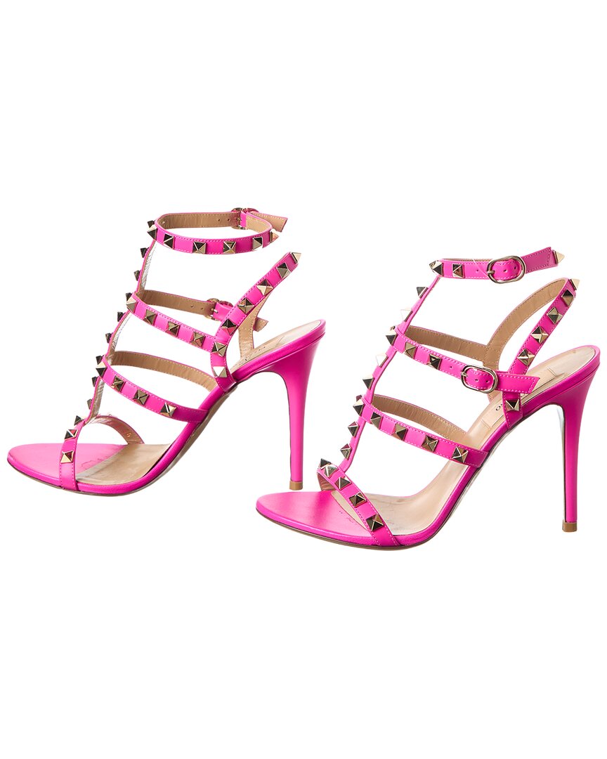 Valentino Rockstud Caged 100 Leather Sandal (Authentic Pre-Loved)