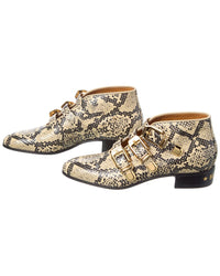 Gucci Python-Embossed Leather Bootie (Authentic Pre-Loved)