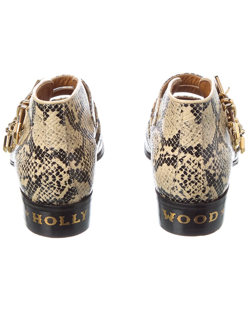 Gucci Python-Embossed Leather Bootie (Authentic Pre-Loved)