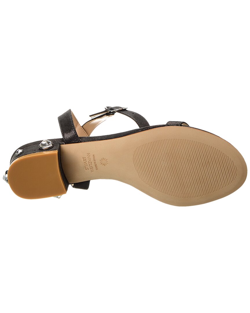 Stuart Weitzman Dancer Allshine 25 Suede Block Sandal
