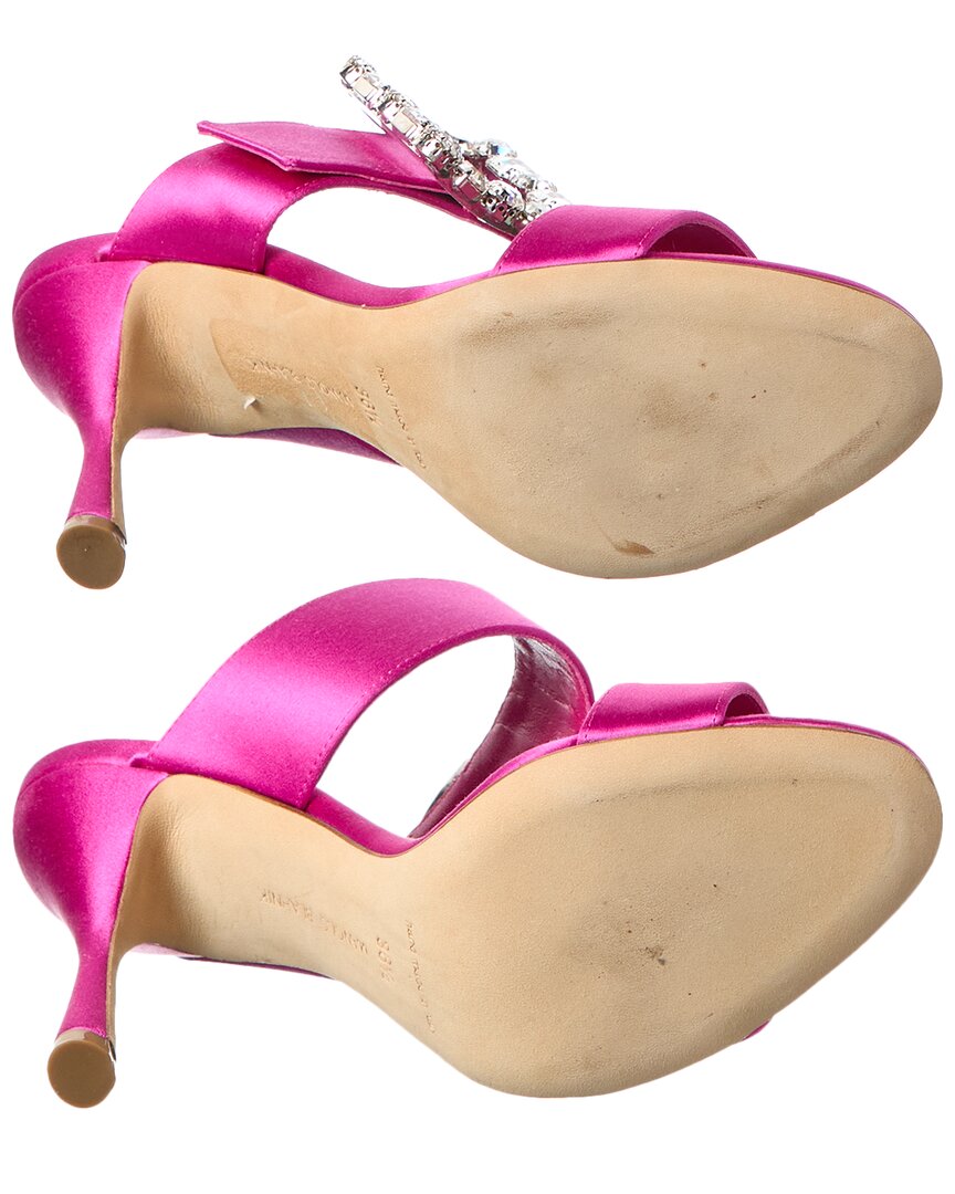 Manolo Blahnik Verda 105 Satin Sandal (Authentic Pre-Loved)