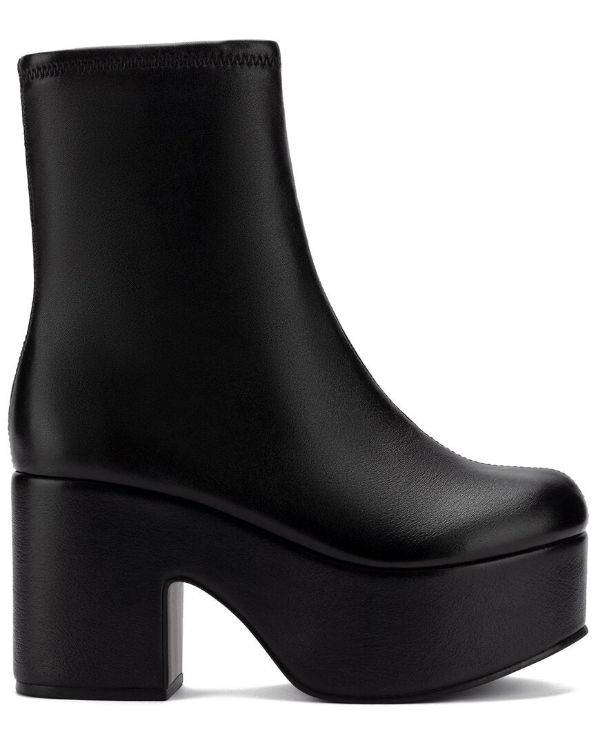 Larroude Miso Leather Platform Boot 7.5 Black