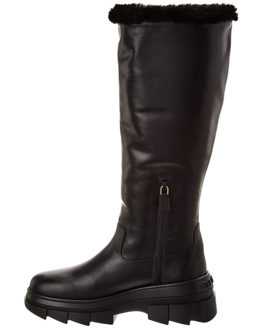 Stuart Weitzman Noho Cozy Leather Knee-High Boot