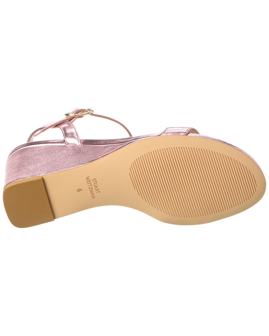 Stuart Weitzman Stuart Weitzman Dancer 75 Leather Wedge Sandal