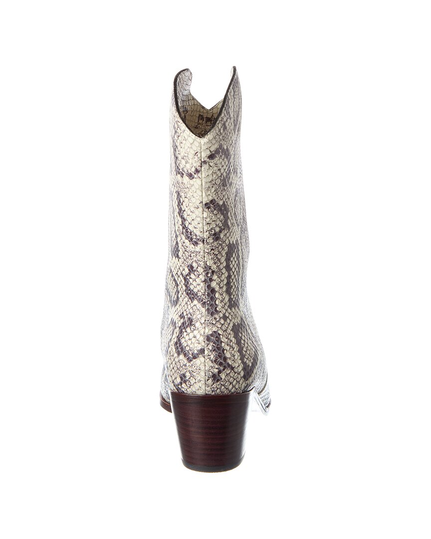 L'agence Claude Western Croc Snake Boot