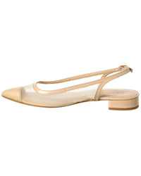 M By Bruno Magli Polina Mesh & Leather Slingback Pump
