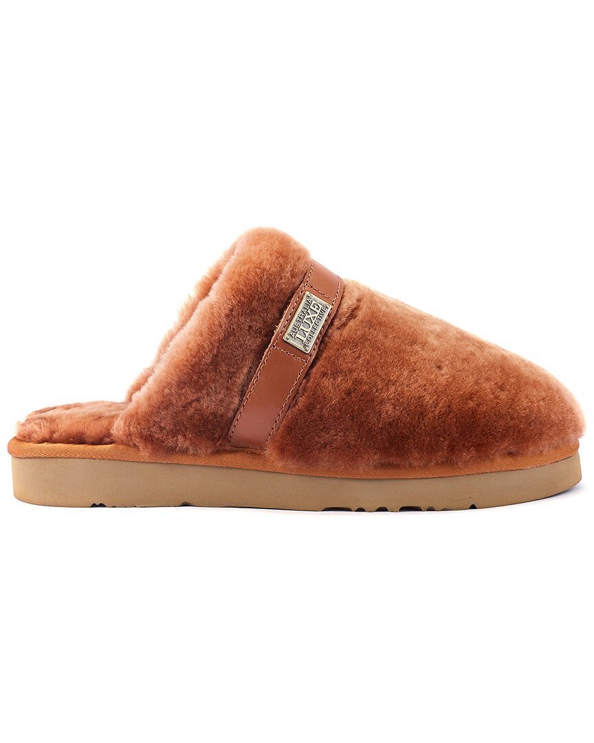 Australia Luxe Collective Grace Chestnut Suede Slipper