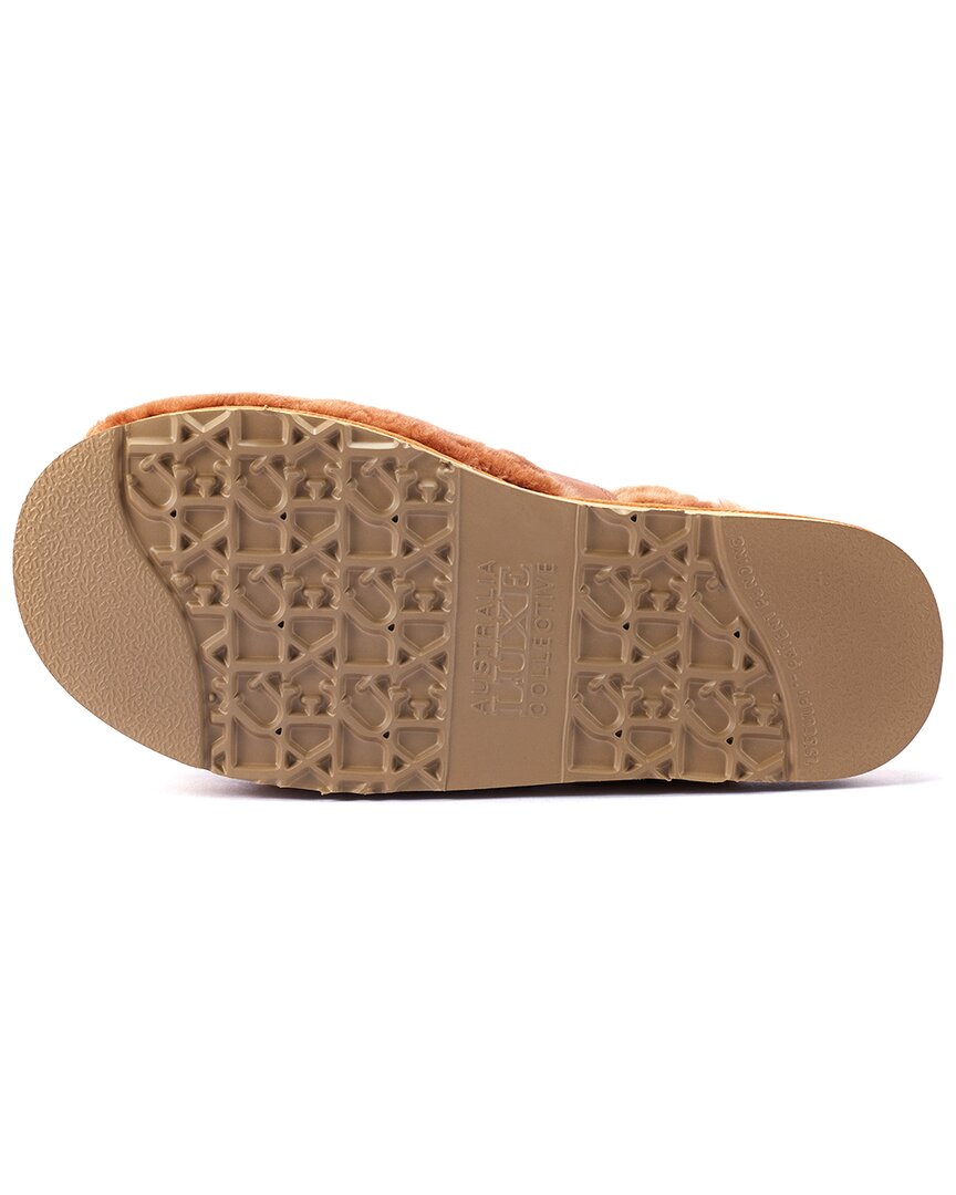 Australia Luxe Collective Grace Chestnut Suede Slipper