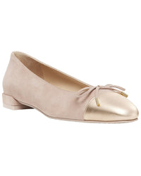 Stuart Weitzman Stuart Weitzman Sleek Bow Suede Flat