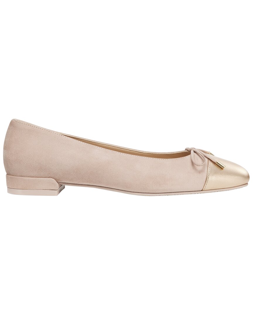 Stuart Weitzman Stuart Weitzman Sleek Bow Suede Flat