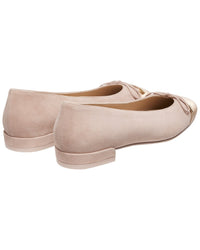 Stuart Weitzman Stuart Weitzman Sleek Bow Suede Flat