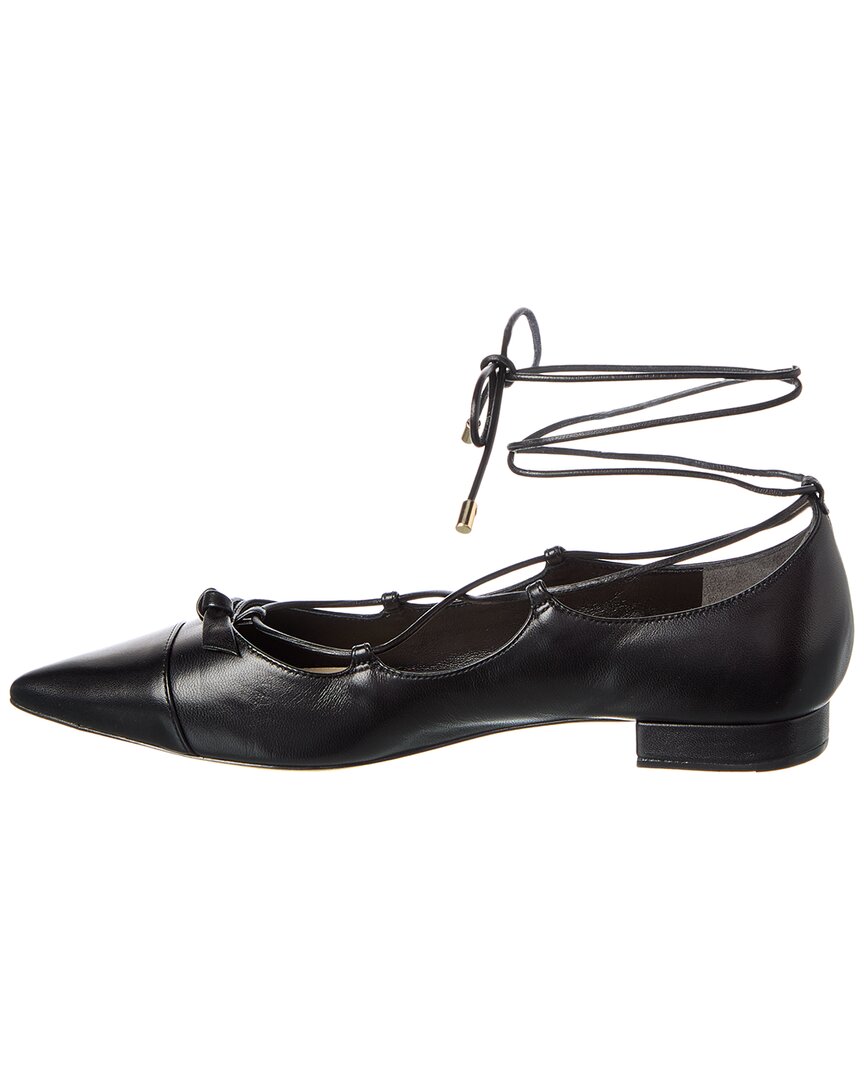 Alexandre Birman Slim Clarita Lace-Up Leather Flat